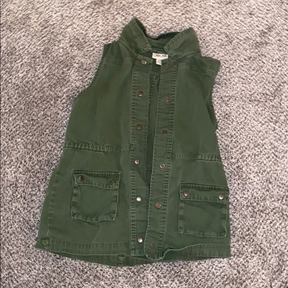 Navy Green Vest